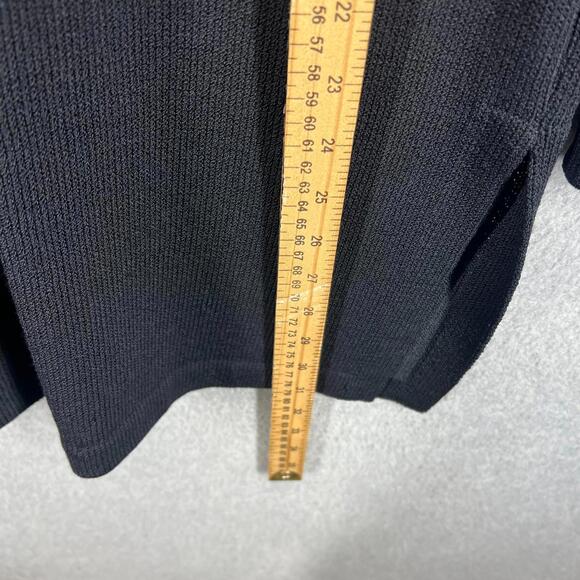 St. John Basics Santana Knit Navy V Neck Cardigan Sweater Gold‎ Buttons Jacket S - Picture 7 of 9